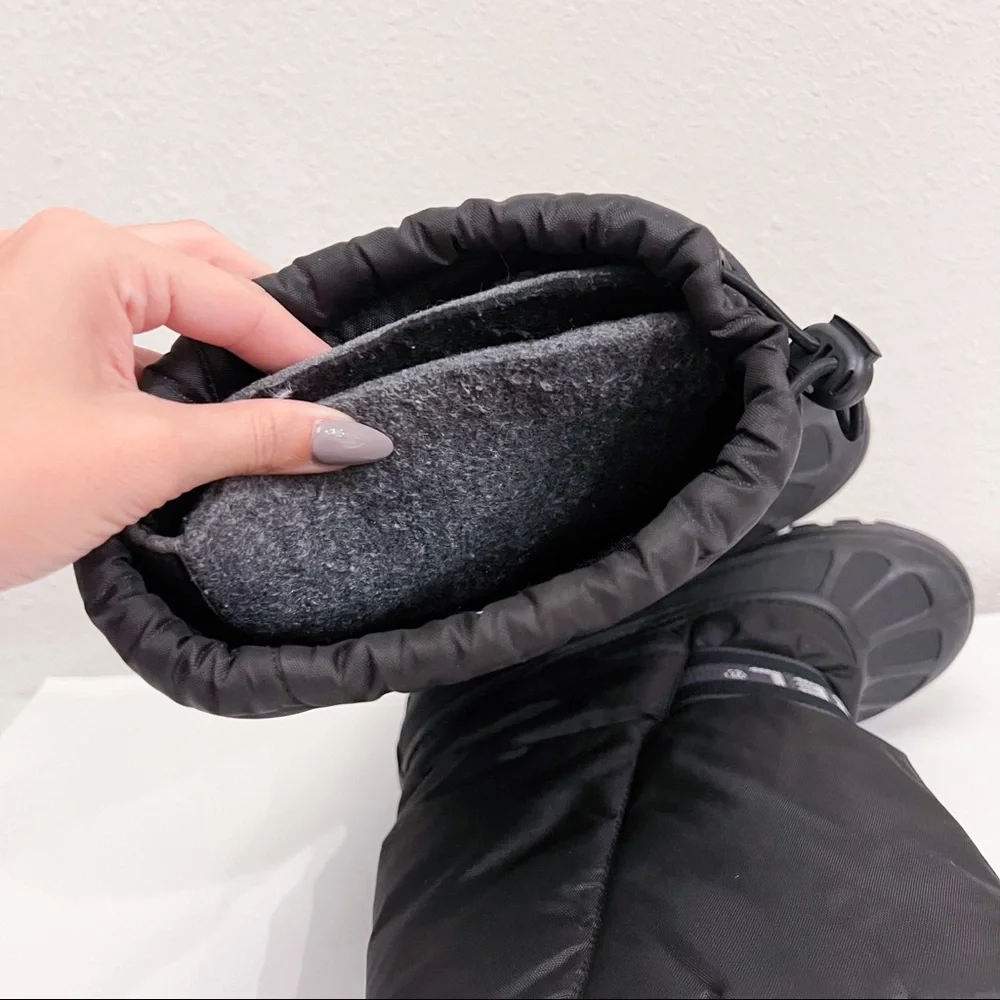 Sorel Cub Winter Insulated Rubber Sole Black Snow Boots Y7 W8.5 - Picture 9 of 16